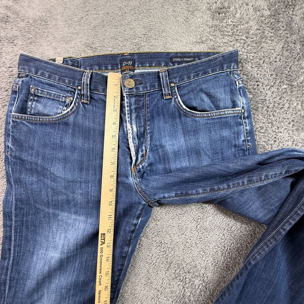 Citizens of Humanity Sid 33x28 Men's Jeans Blue Wash Distressed Denim Y2K - Picture 9 of 10
